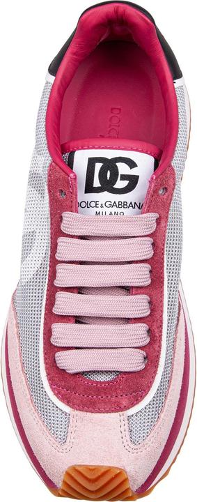 Actual product image Dolce & Gabbana dragon sneakers in mixed materials in grey and fuchsia (42)