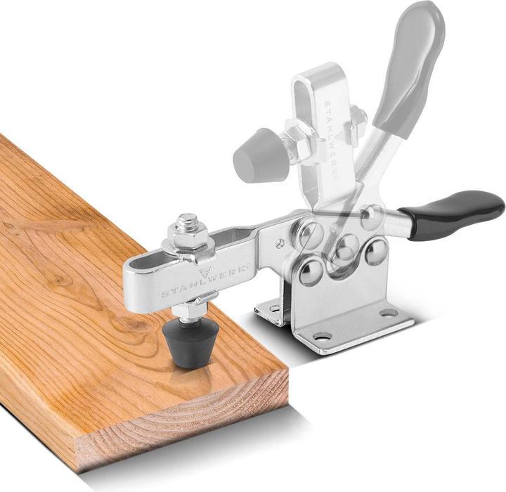 Actual product image Stahlwerk Toggle clamp set of 2 90kg 198lbs vertical toggle clamps (198 mm)