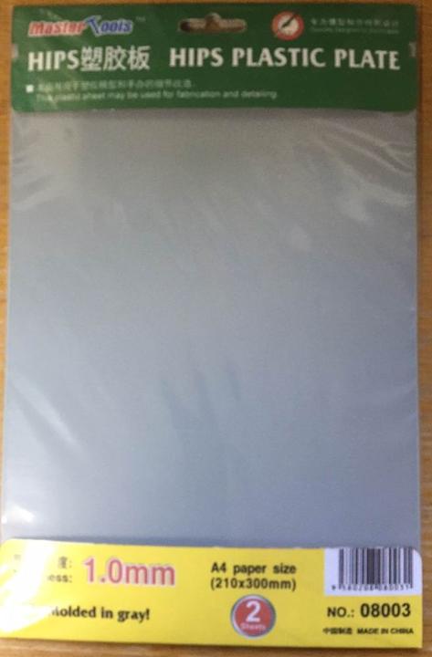 Produktbild Master Tools HIPS 1,0mm plastic sheet(210mmx300mmx2pc