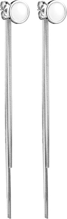 Produktbild Star Piercing Ohrstecker silber Rund weiss Anhänger Kette (ohne Messing, Chirurgenstahl 316L)
