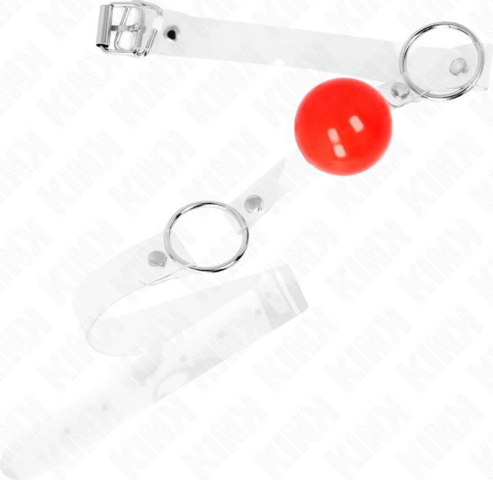 Actual product image Kink Red Transparent Pvc Ball 4 cm Adjustable Toggle