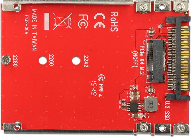 Produktbild Delock Konverter U.2 Mini SAS HD SFF-8639 > M.2 Key M PCIe mit 2.5" Rahmen 7 mm