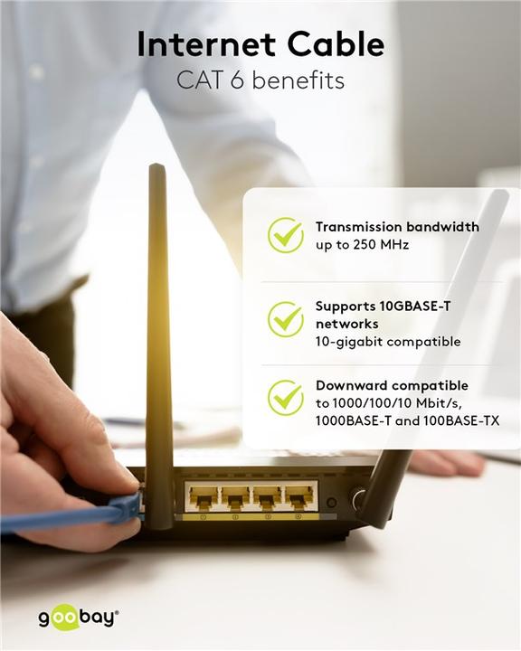 Immagine prodotto Goobay Cavo di rete LS0H S/FTP (S/FTP, CAT6, 50 m)