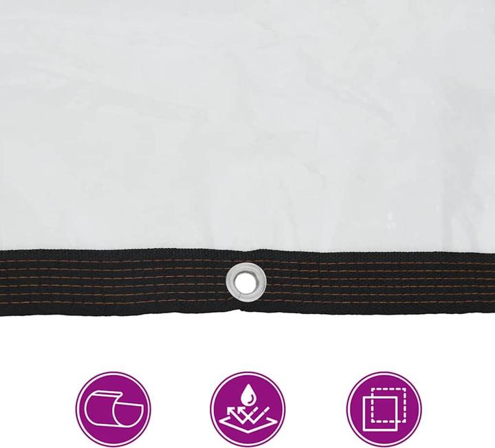 Actual product image VidaXL Transparent tarpaulin with eyelets 10x10 m polyethylene transparent tarpaulin (10 x 10 m)