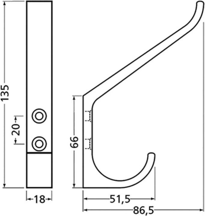 Actual product image Hermeta Hat hook
