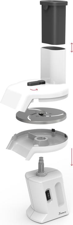 Actual product image Tromco Electric disc grater Z1 with disc 1, 2, 3, 4