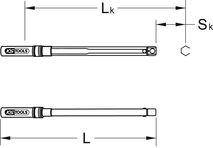 Produktbild KS Tools Industrie Einsteck-Drehmomentschlüssel, Aufnahme 9x12 mm, 5-25 Nm (5 Nm, 25 Nm)