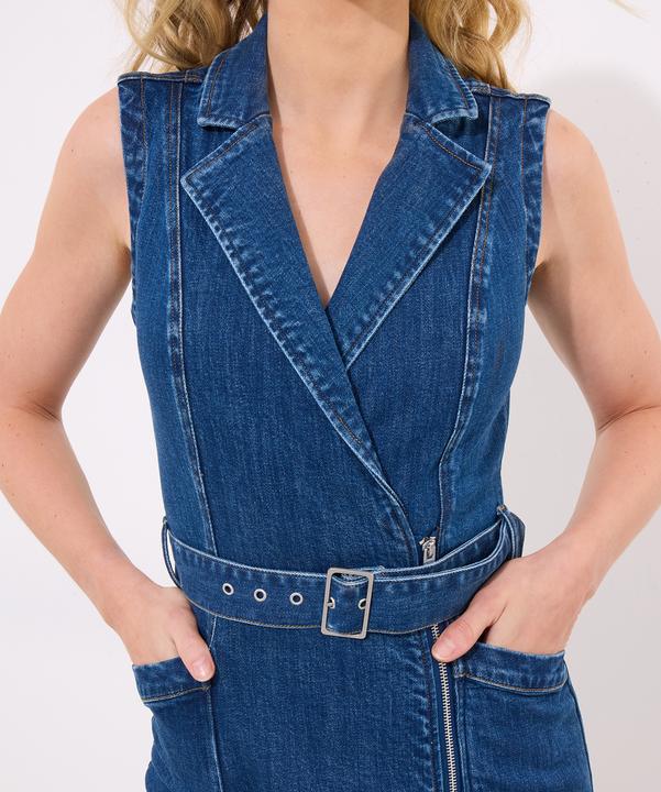 Produktbild Joe Browns Asymmetric Zip Belted Sleeveless Denim Dress (10)