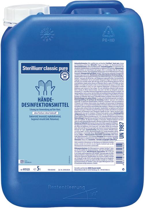 Produktbild Hartmann classic pure Händedesinfektionsmittel 5,0 l (5000 ml)