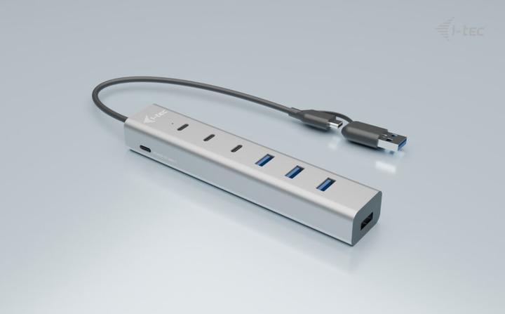 Produktbild i-tec USB-C/USB-A Charging Metal HUB 7 Port 3x USB-C 3.2 Gen. 1 4x USB-A 3.2 Gen. 1 (USB-C, USB-A, 7 Ports)