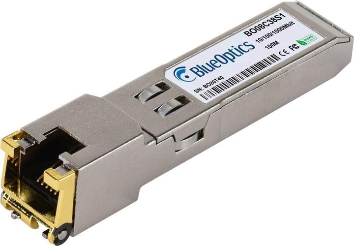 Immagine prodotto BlueOptics Ricetrasmettitore RAD SFP-30H BO08C38S1 SFP compatibile, rame RJ45, 10/100/1000BASE-T, 100 metri