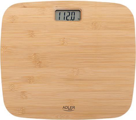 Actual product image Adler Bathroom Bamboo Scale AD 8173 Maximum weight (capacity) 150 kg, Accuracy 100 g (150 kg)