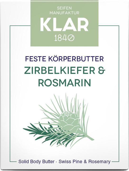 Produktbild Klar Feste Körperbutter Zirbelkiefer & Rosmarin (Body Butter)