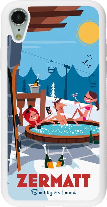 Produktbild PhoneLook Hülle Silikon weiss Zermatt Mountain Jacuzzi (Apple iPhone XR)