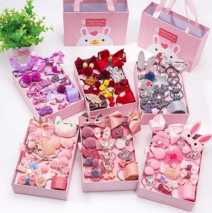 Image du produit Activity Board Lot de 18 pinces à cheveux pour filles, bijoux de cheveux pour filles, pinces à cheveux avec boîte (18 pcs)
