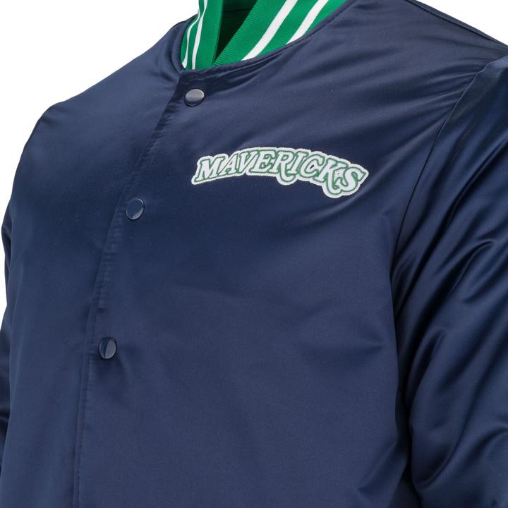 Actual product image Mitchell & Ness NBA Dallas Mavericks Heavyweight Satin Jacket Mens (M)