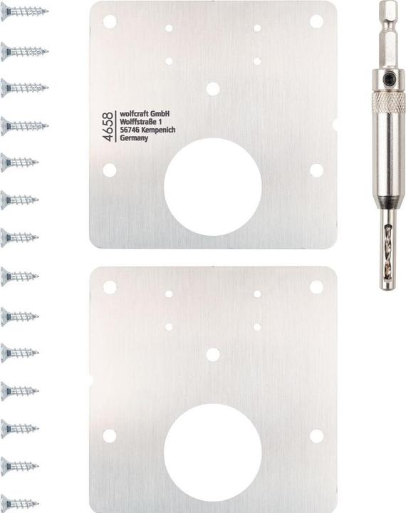 Produktbild wolfcraft wolfcraft 1 Rep.Montageplattenset f. Topfscharnier