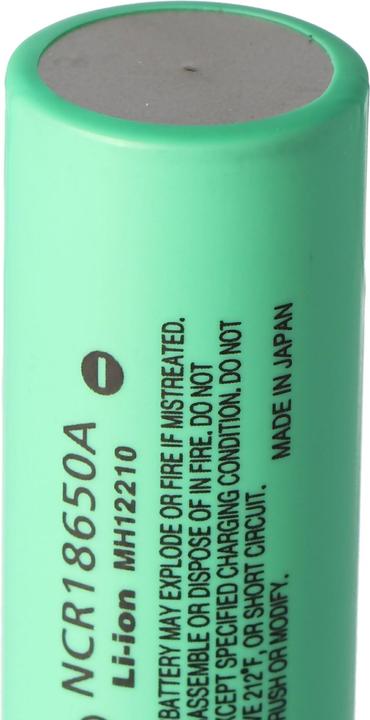 Actual product image Panasonic Battery NCR18650A unprotected (3100 mAh)