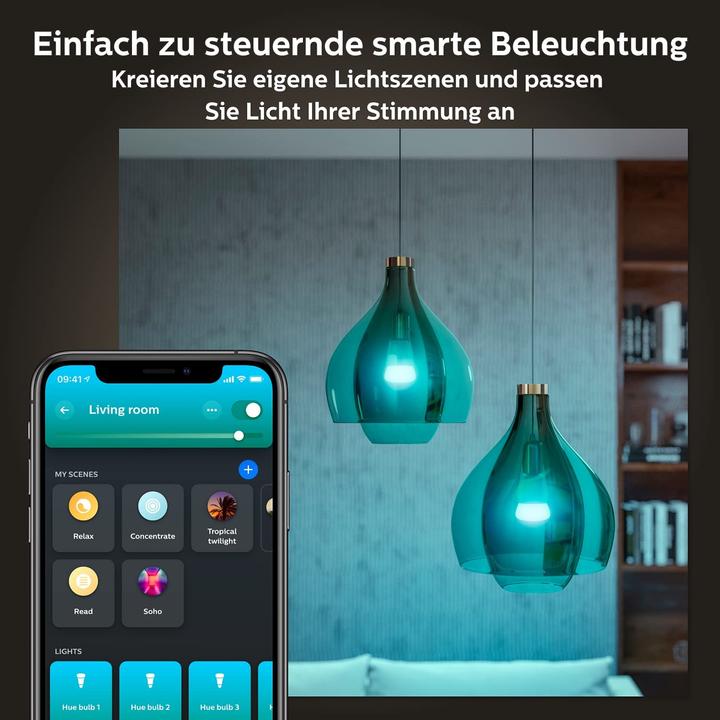 Immagine prodotto Philips Hue White & Color Ambiance BT (E27, 11 W, 1100 lm, 1 x, F)