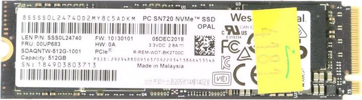 Actual product image Dell 512GB, SSD, PCIe-34, M.2, 22mm (512 GB, M.2 2280)