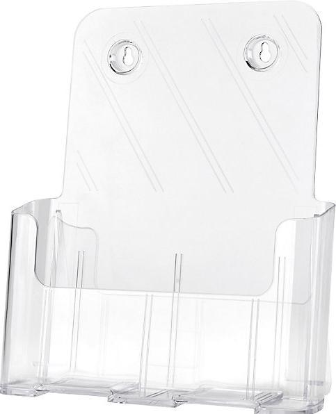 Actual product image Magnetoplan STANDARD brochure holder, for A4 portrait, pack of 2, crystal clear polystyrene. (A4)