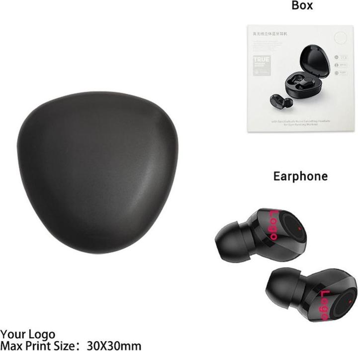 Actual product image OEM Wireless headphones Wireless earphones bluetooth TWS + docking station M9 black (4 h, Wireless)