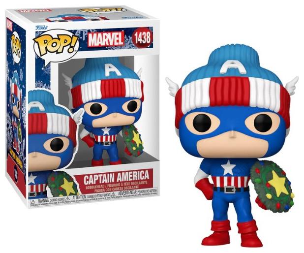 Produktbild Funko Marvel POP! Vinyl Figur Holiday Capt. America 9 cm