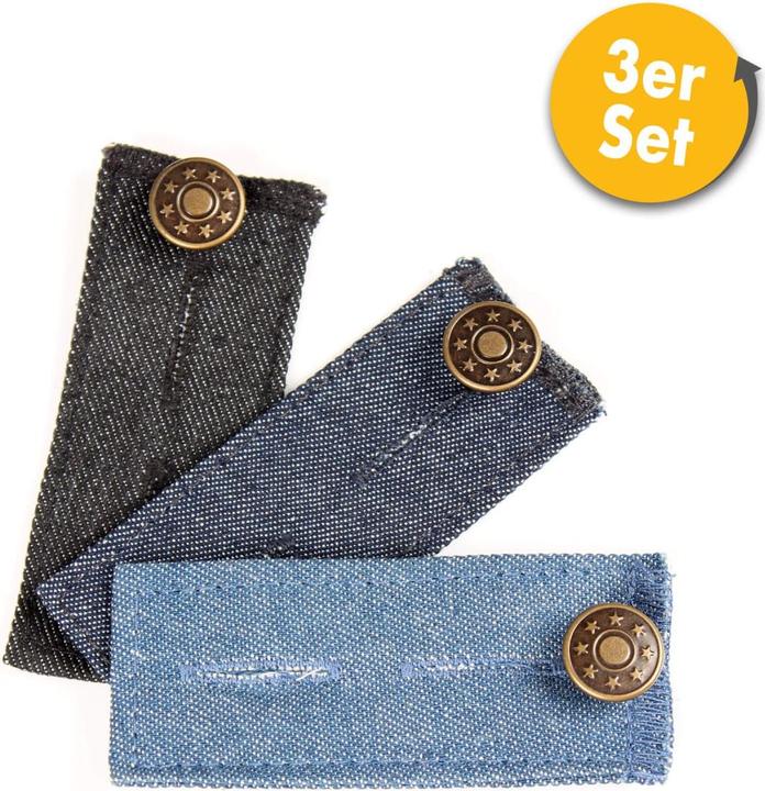 Captain Clever Hosenerweiterung - Verschlusseinsatz mit Knopf, Jeans 3er