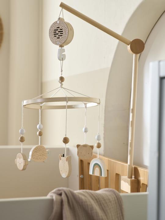 Image du produit Vertbaudet Mobile musical bébé PANDAFREUNDE, bois FSC