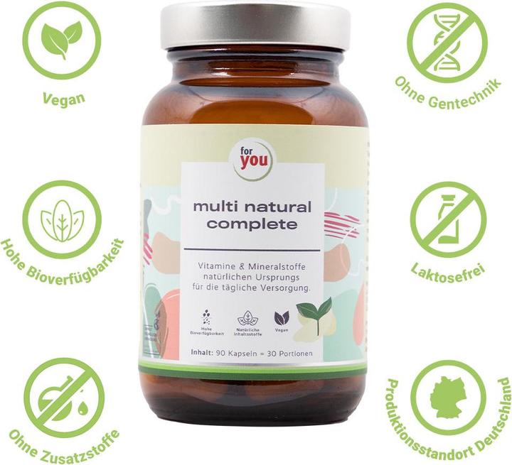 Produktbild For You multi natural complete (90 Stück, Kapseln, 54.70 g)