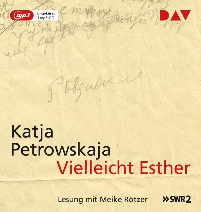 Image du produit Peut-être Esther (Meike Rötzer, Katya Petrovskaya, Allemand)