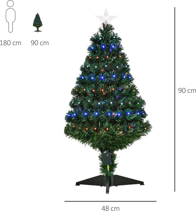 Produktbild Homcom Künstlicher Tannenbaum inklusive Metallständer (90 cm)