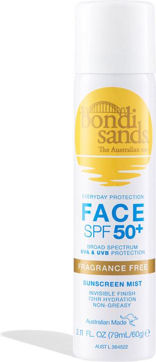 Actual product image Bondi Sands SPF 50+ Fragrance Free Face Mist 79 ml (Sun cream face, SPF 50, 79 ml)