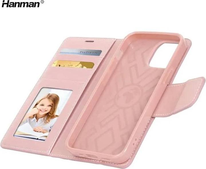 Produktbild Hanman Apple iPhone X/XS - Mill Flip Case mit 3 Kartenfächern, roségold (Apple iPhone X, Apple iPhone XS)