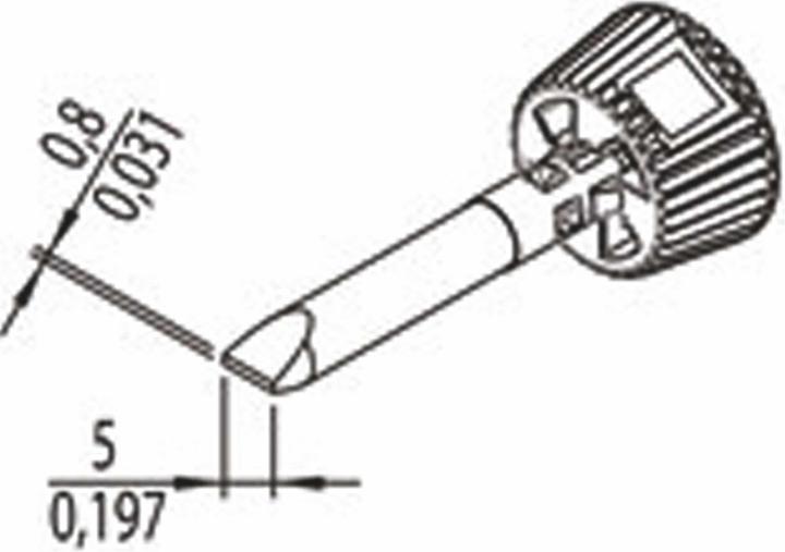 Actual product image 0142CDLF50/SB Soldering tip Tip size 5 mm Contents 1 pc. (Soldering tip)