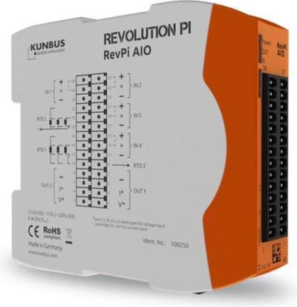 Actual product image Kunbus REVPI AIO RevPi Analogue I/O Expansion Module (Add-on)