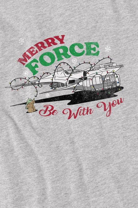 Actual product image Star Wars Childrens/Kids Merry Force Be With You Grogu T-Shirt (152, 158)
