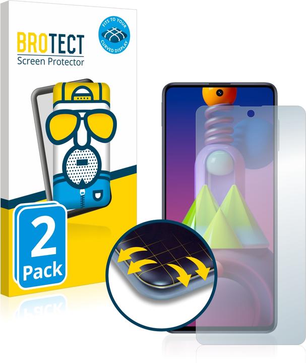 Produktbild BROTECT Full-Cover Displayschutz Matt (2 Stück, Samsung Galaxy M51)