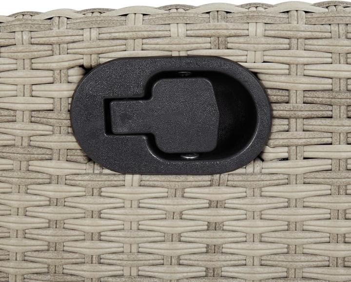 Produktbild VidaXL Gartenmöbel Essgruppe Gartengarnitur Sitzgruppe 7tlg Hellgrau Poly Rattan (80 cm)
