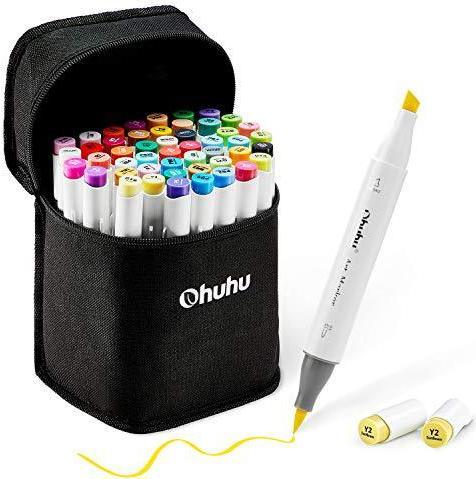Immagine prodotto Ohuhu Set di marcatori a pennello (Multicolore, 48 x)