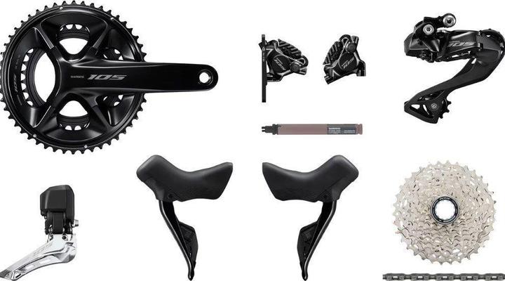 Immagine prodotto Shimano Gruppo 105 Di2 R7100 a 2x12 velocità con pedivella 50x34 172,5
