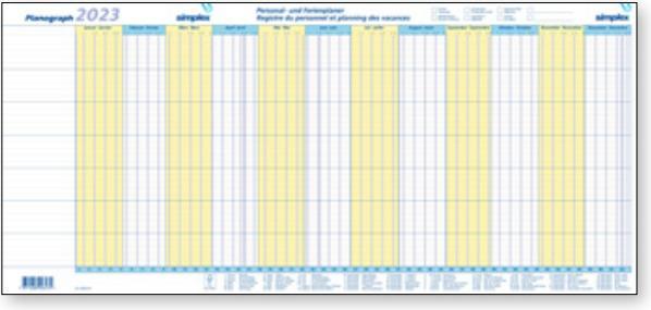 Image du produit Simplex Planograph 2020 40365.20 645x297mm. 10 pièces (Spécial, Français, Allemand)