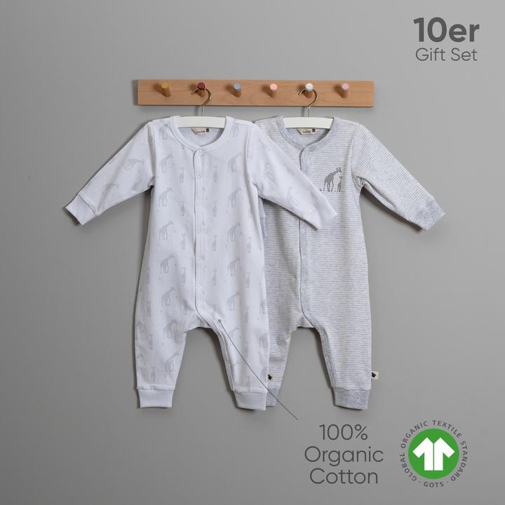 Actual product image TotsTale Premium 10-Piece Organic Cotton Gift Set - Newborn Essentials (50, 56, 62, 68)