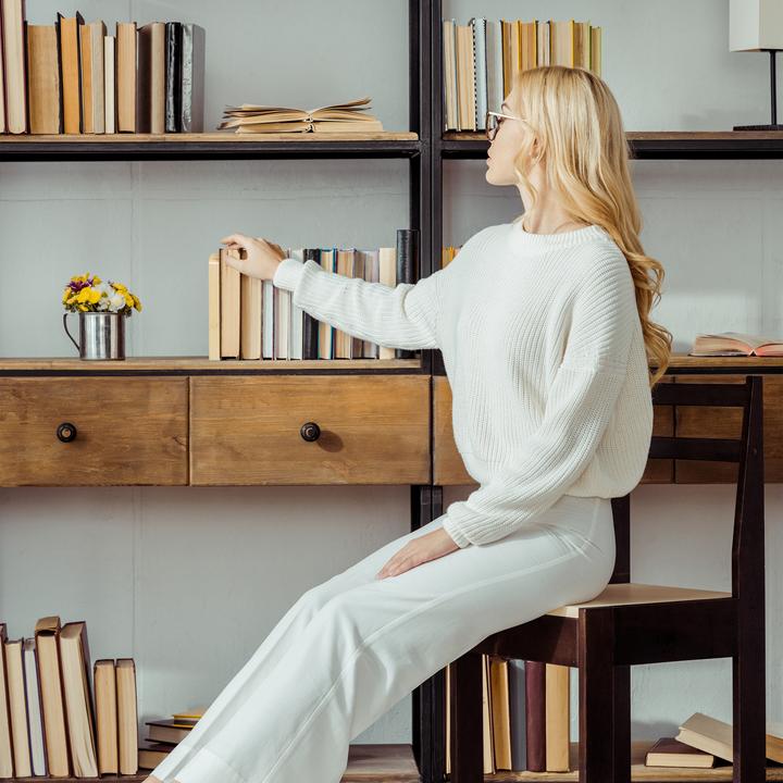 Actual product image Relaxdays Bamboo Bookend Set of 2 (11.5 x 12.5 x 17 cm)