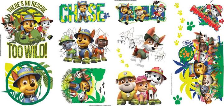Productafbeelding Paw Patrol - Jungle Peel And Stick Muurstickers