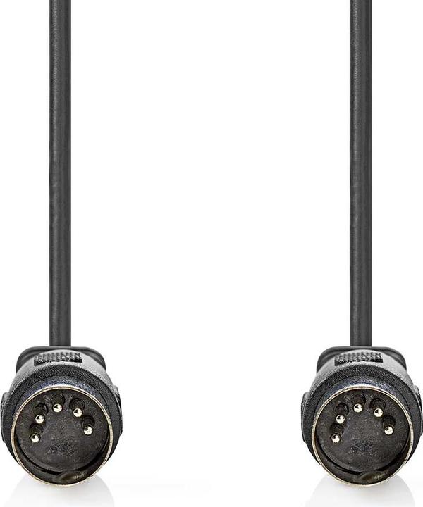 Actual product image Nedis DIN audio cable | DIN 5-pin male | DIN 5-pin male | Nickel-plated | 1.00 m | Round | PVC | S (1 m)