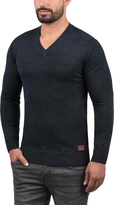 Actual product image Blend Lasse Men's Jumper Knit Pullover With V-Neck Flecked (XXL)