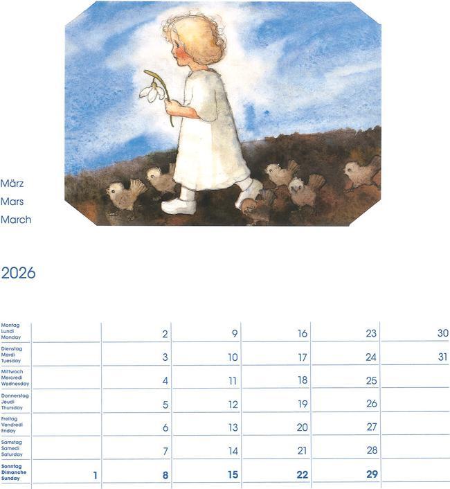 Produktbild Cosa Bildkalender Mili Weber (23 x 27 cm, Harter Einband, Deutsch, Französisch, Italienisch, Englisch)