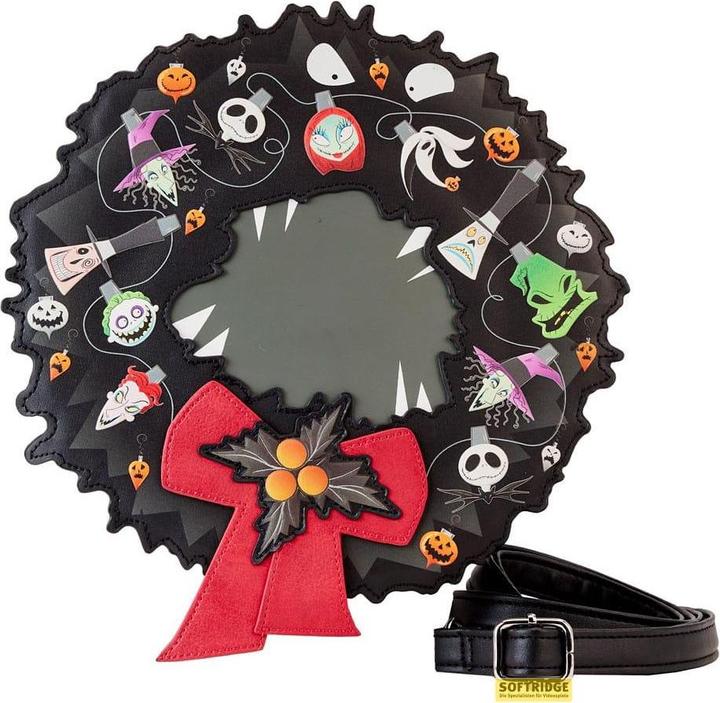 Actual product image Loungefly Nightmare Before Christmas by shoulder bag Figural Wreath