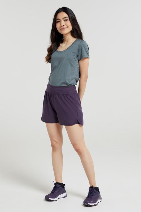 Actual product image Mountain Warehouse Womens/Ladies Double Layered Running Shorts (40 D)